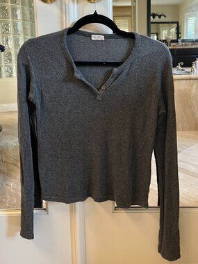 Brandy Melville Grey Henley